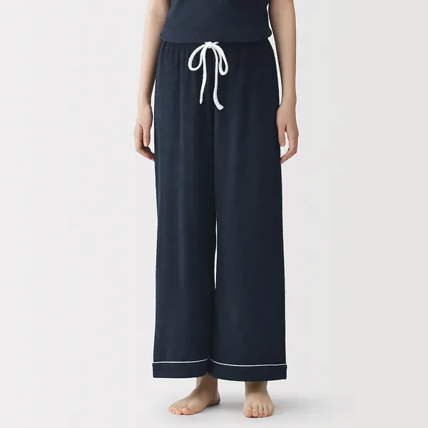 여성 양면 파일 타월 롱 팬츠