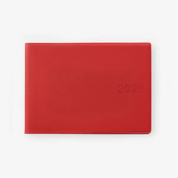 상질지 먼슬리 위클리 노트 · B6 · 가로형 · 레드