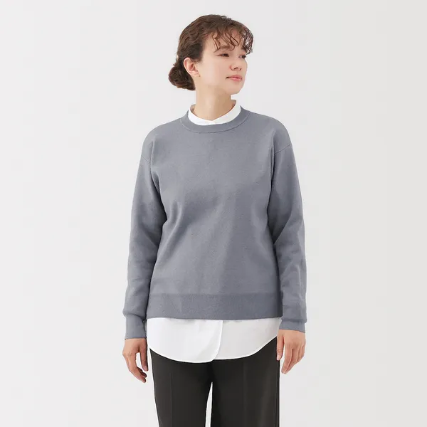 워셔블 밀라노 리브 크루넥 스웨터