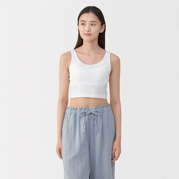 소프트 하프 브라 탱크톱
