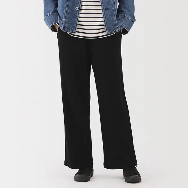 와플 니트 와이드 팬츠