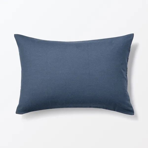 면 플란넬 베개 커버 네이비 43x63cm 용