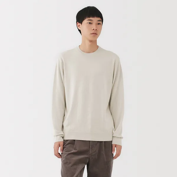 워셔블 울 하이 게이지 크루넥 스웨터