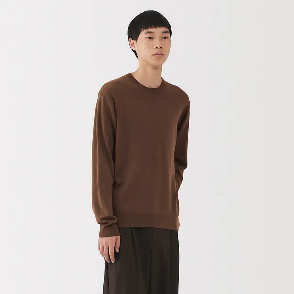 워셔블 울 하이 게이지 크루넥 스웨터