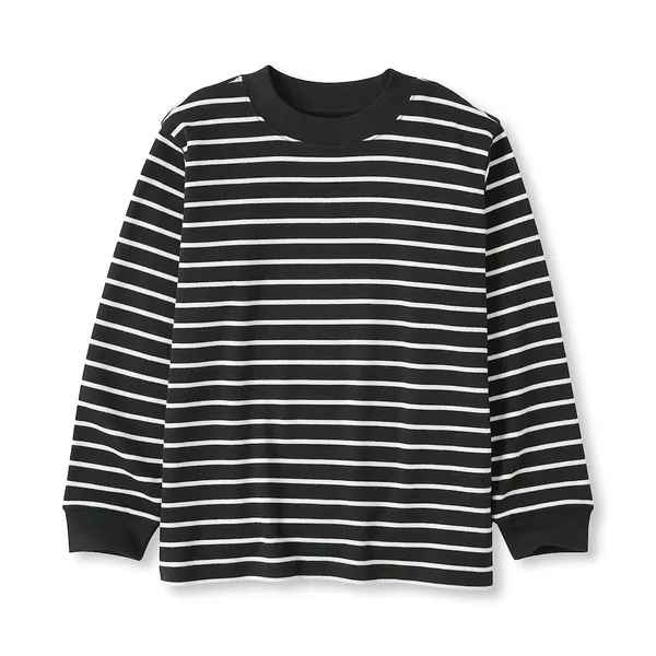 키즈 양면 기모 크루넥 긴소매 티셔츠