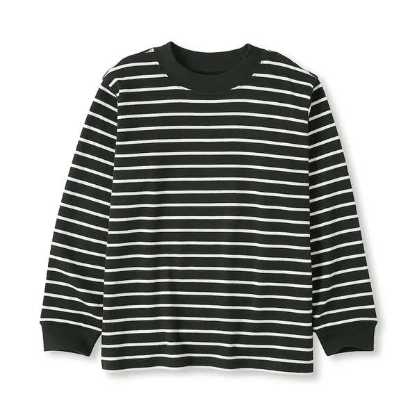 키즈 양면 기모 크루넥 긴소매 티셔츠