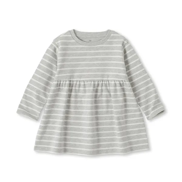 베이비 양면 기모 크루넥 긴소매 튜닉