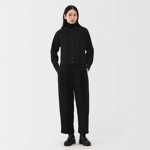 울 야크 칼라 가디건