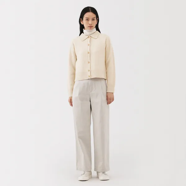 울 야크 칼라 가디건