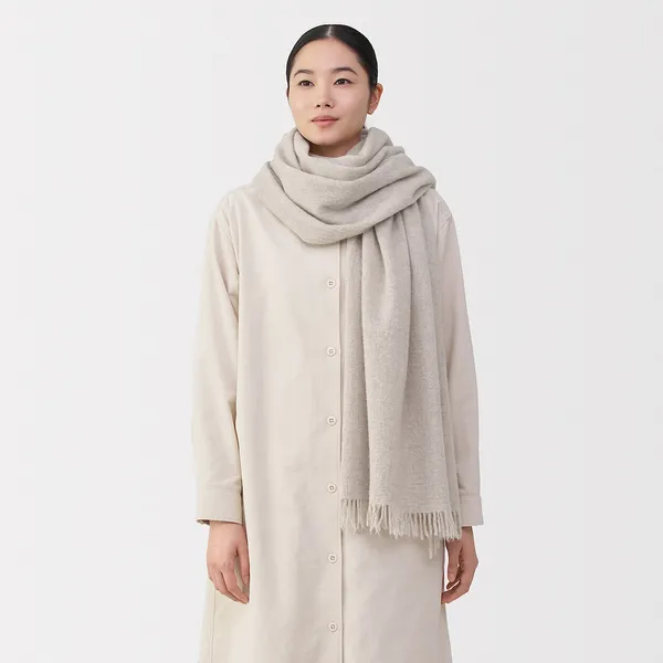 부드럽고 푹신한 울 와이드 스톨(얇은 타입)