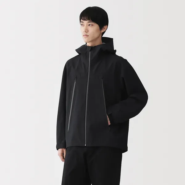투습발수 코튼 나일론 후드 블루종