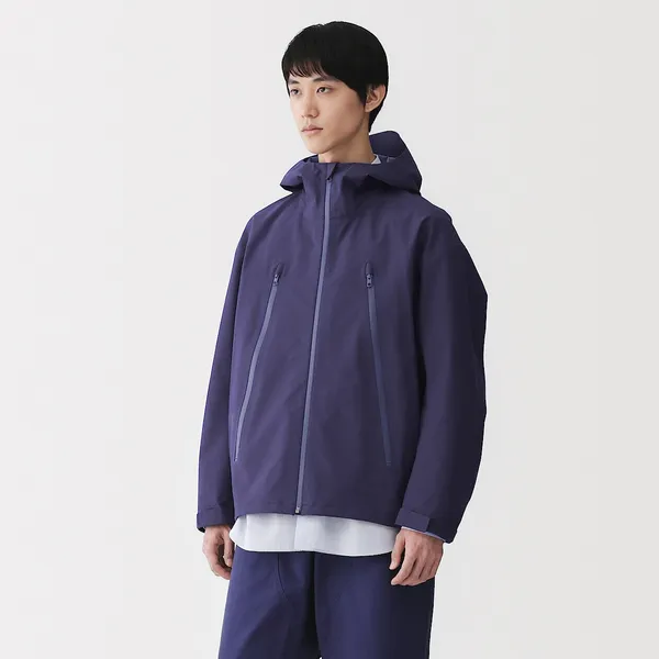 투습발수 코튼 나일론 후드 블루종