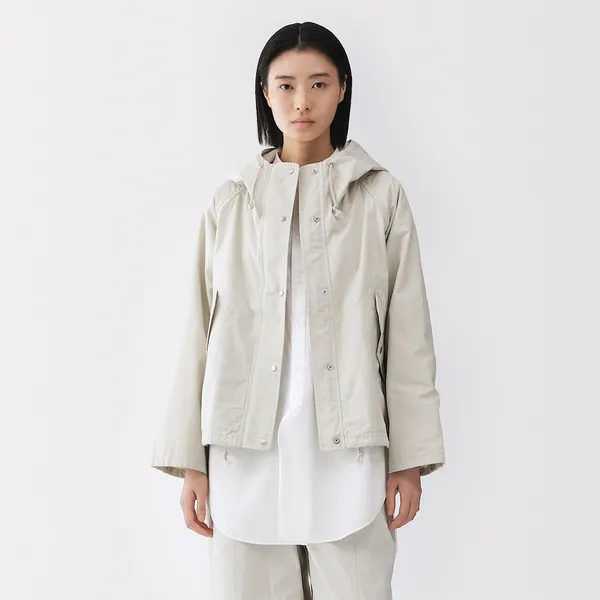 코튼 라이트 캔버스 후드 블루종