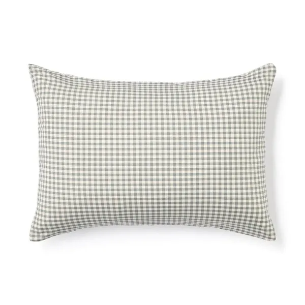 재생 폴리에스터 건조가 빠른 베개 커버 그린 체크 43x63cm 용