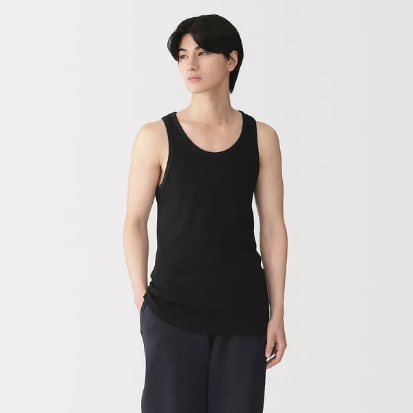 사이드 심리스 리브 탱크톱 2장 세트