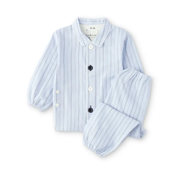 베이비 사이드 심리스 이중가제 파자마