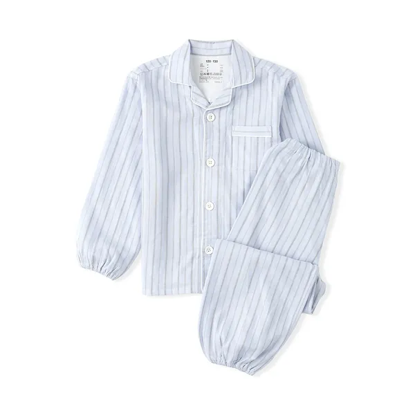 키즈 사이드 심리스 이중가제 긴소매 파자마