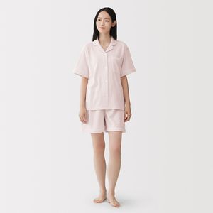 여성 양면 파일 타월 반소매 파자마