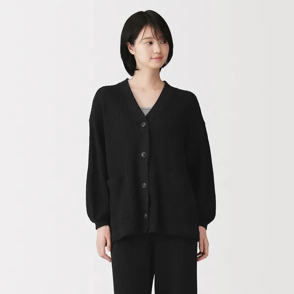 루즈 니트 긴소매 가디건