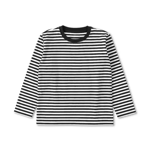 키즈 저지 크루넥 긴소매 티셔츠 (보더)