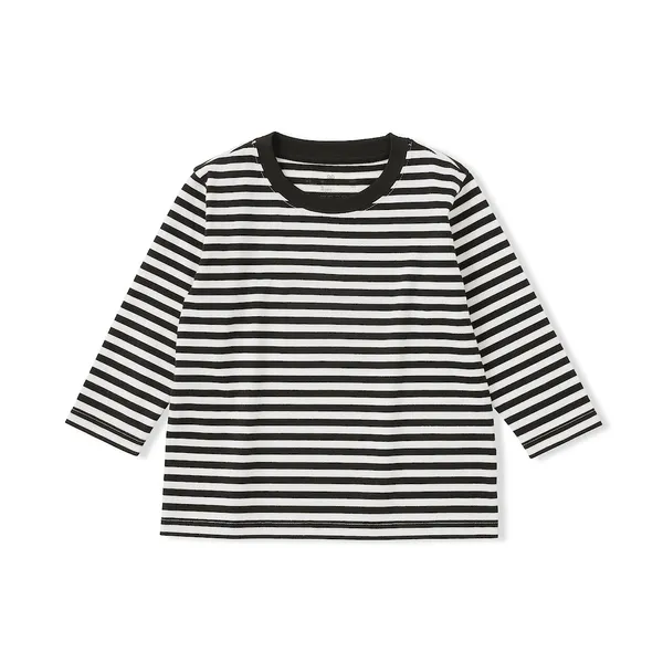 베이비 저지 크루넥 긴소매 티셔츠(보더)