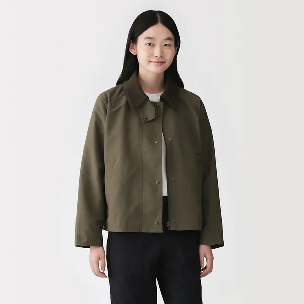 발수 코듀로이 칼라 쇼트 블루종