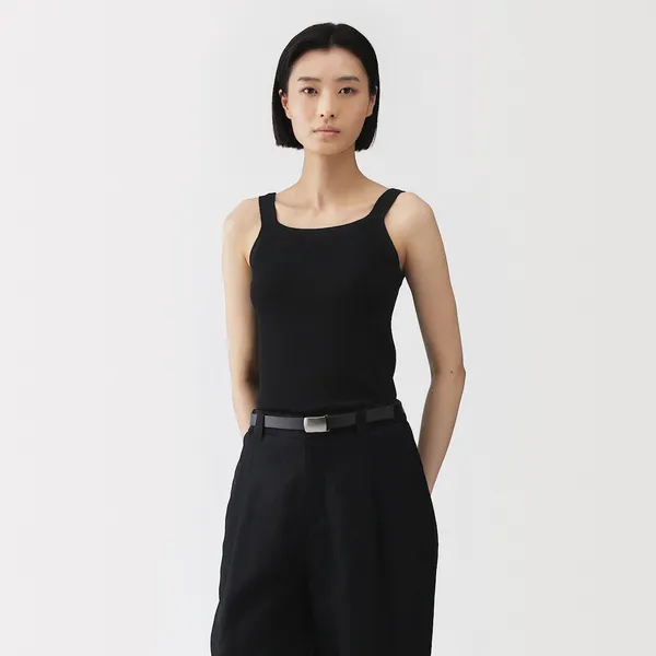 강연 코튼 니트 탱크톱