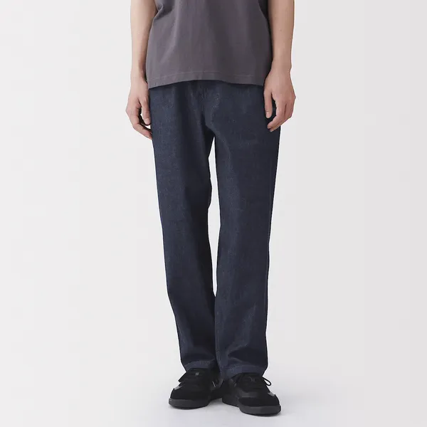 워싱 데님 이지 팬츠