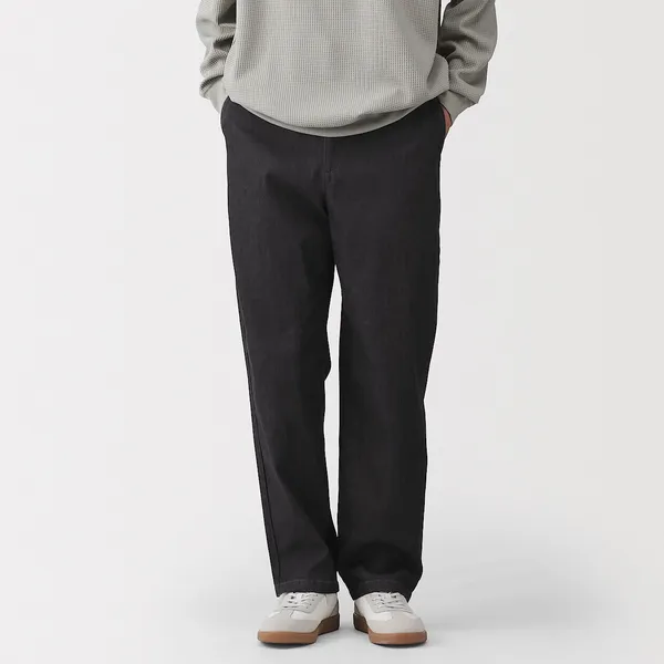 워싱 데님 이지 팬츠