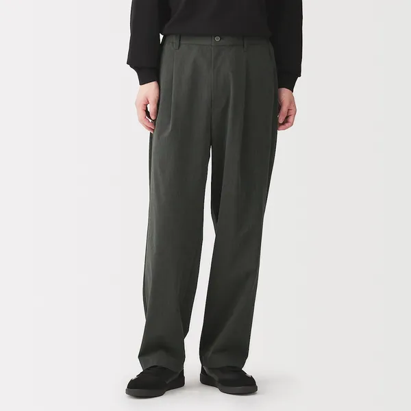 건조가 빠른 원턱 와이드 팬츠