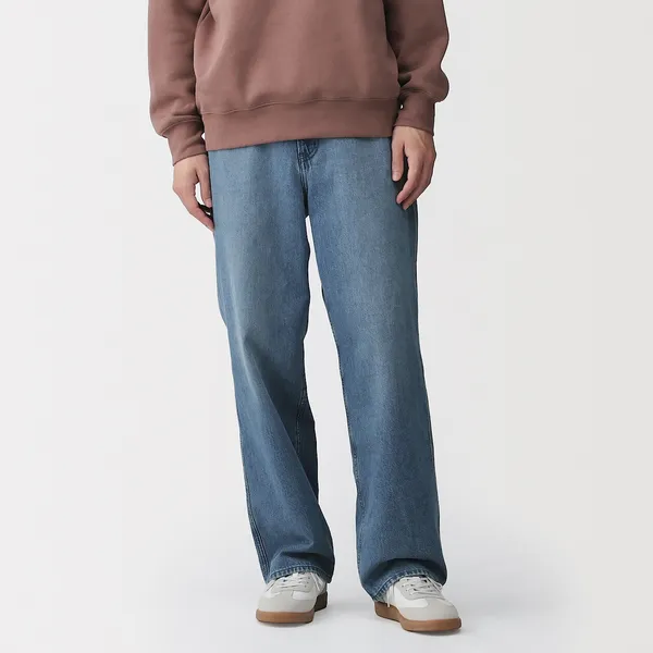 케이폭 혼방 데님 와이드 팬츠