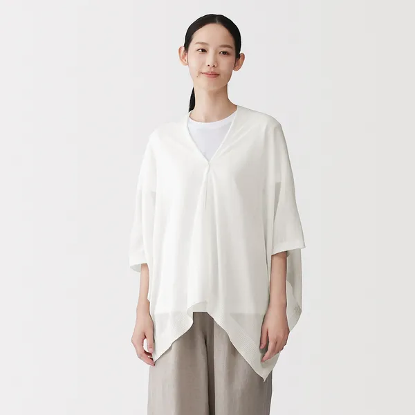 UV 컷 강연 코튼 볼레로(버튼 타입)