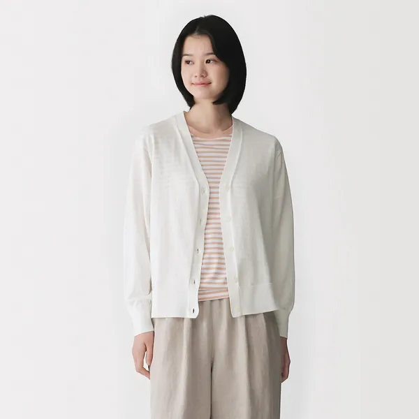 UV 컷 라이트 니트 V넥 가디건