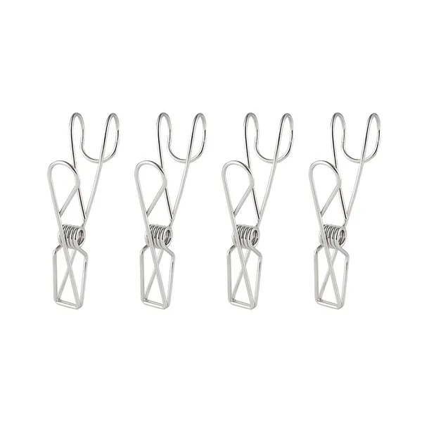 걸 수 있는 와이어 클립 · 4개입ㆍ약2×5.5×9.5cm · 스테인리스