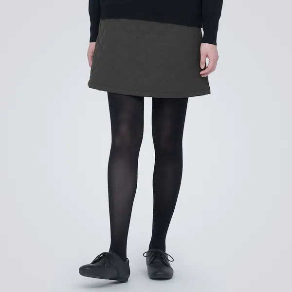 워셔블 퀼팅 미니스커트