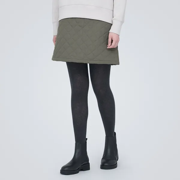 워셔블 퀼팅 미니스커트