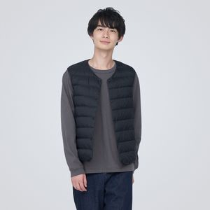 경량다운 정전기 방지 안감 노 칼라 베스트