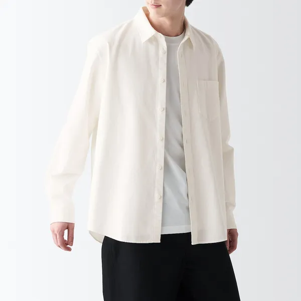 양면 기모 플란넬 긴소매 셔츠