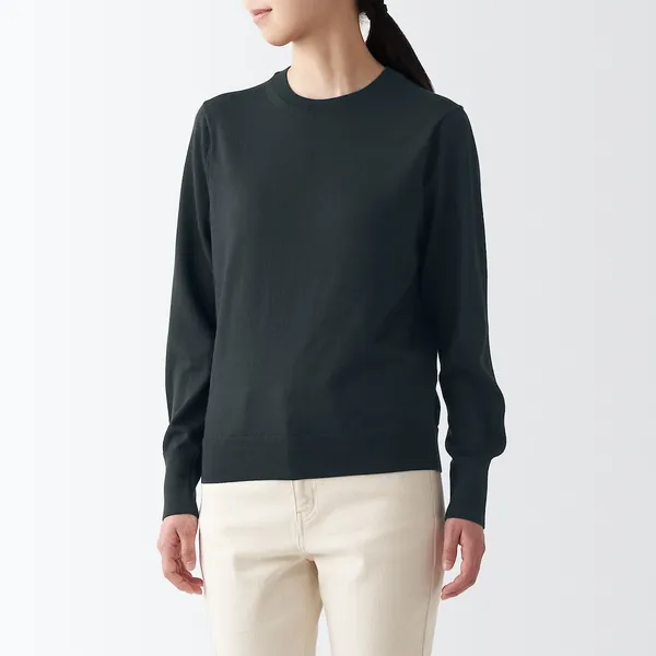 워셔블 울 하이 게이지 크루넥 스웨터