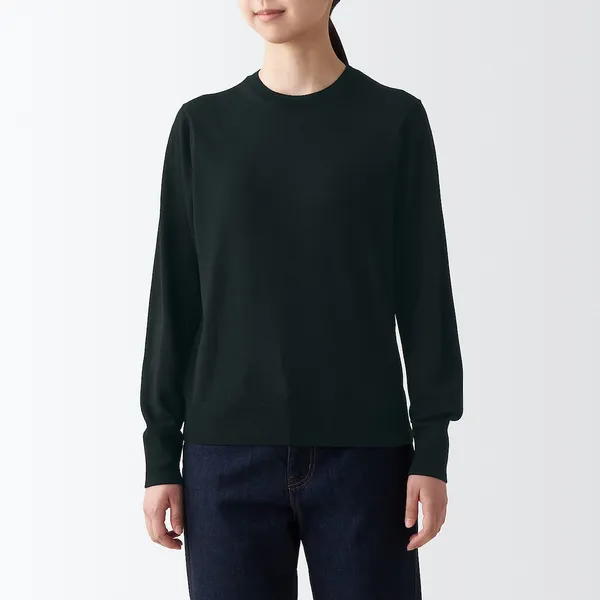 워셔블 울 하이 게이지 크루넥 스웨터