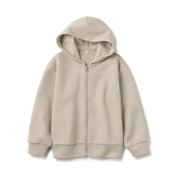 이중 편직 테리 집업 파카