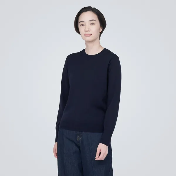 워셔블 울 하이 게이지 크루넥 스웨터