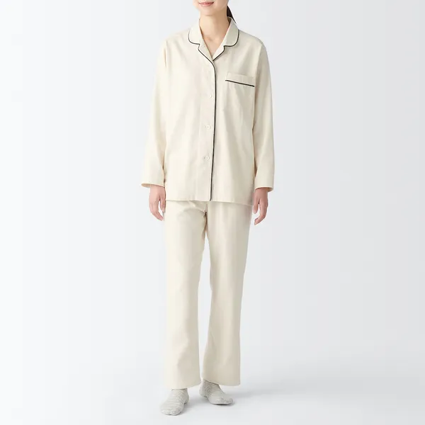 사이드 심리스 플란넬 파자마