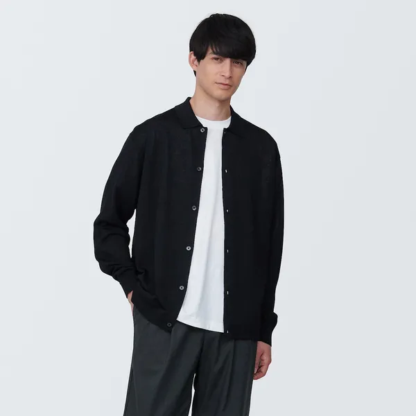 UV 컷 헴프 혼방 셔츠 가디건