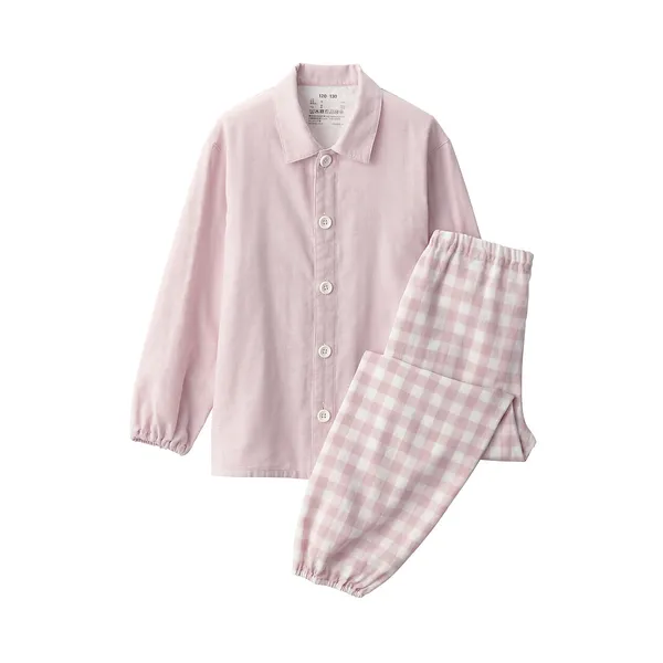 키즈 사이드 심리스 이중가제 긴소매 파자마