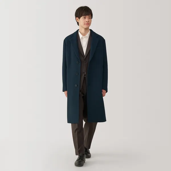 재생 울 혼방 체스터 코트