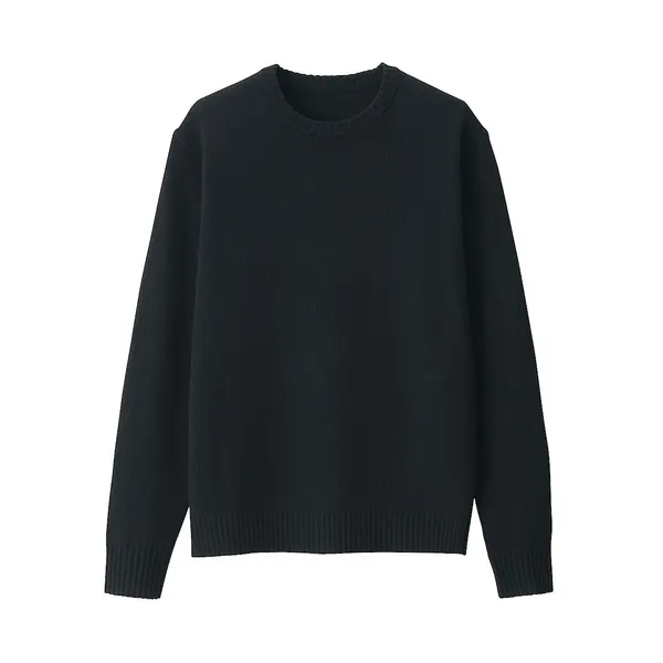 워셔블 울 미들 게이지 크루넥 스웨터