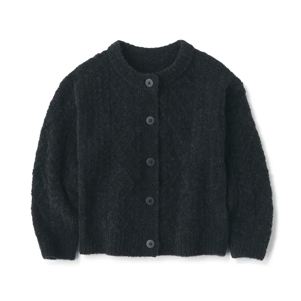 키즈 울 부클레 가디건