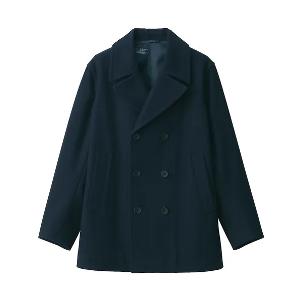 재생 울 혼방 피코트