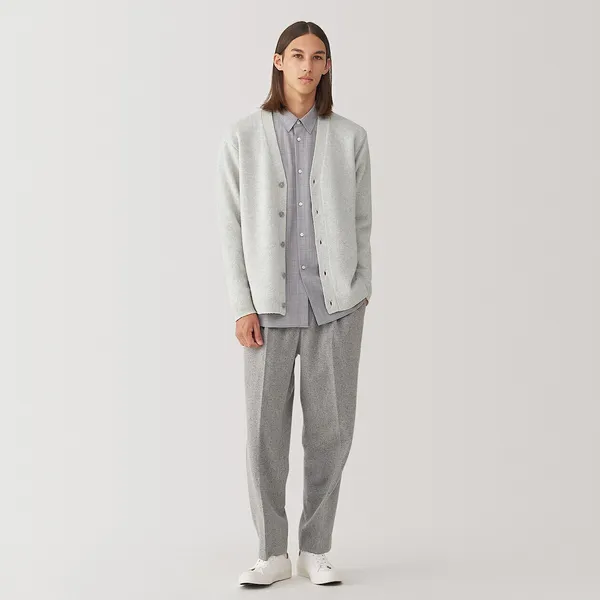 컴프레스드 울 V넥 가디건